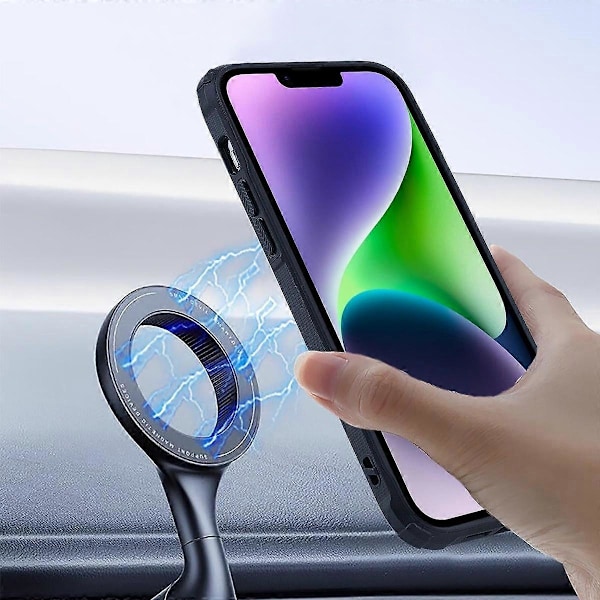 Til iPhone 13 Cover Varmeafledning Hul Magnetisk TPU+PC Telefon Cover Kompatibelt med Magsafe Multicolor Style A