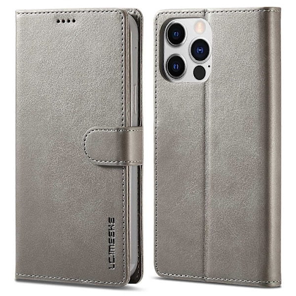 LC.IMEEKE Plånboksfodral för iPhone 15 Pro, Fullständigt Skydd PU Läder Kalvtextur Ställ Flipfodral Multicolor Style D