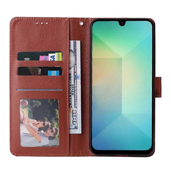 Plånboksfodral med Ställ för Samsung Galaxy A26 5G, PU Läder Telefonskal - Svart Multicolor Brown