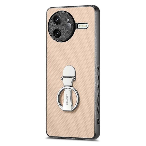 Skal för Xiaomi Poco F7 Ultra 5G/ Xiaomi Redmi K80 Pro 5G Fällbart Ställ Läder Baksida Carbo Multicolor Apricot