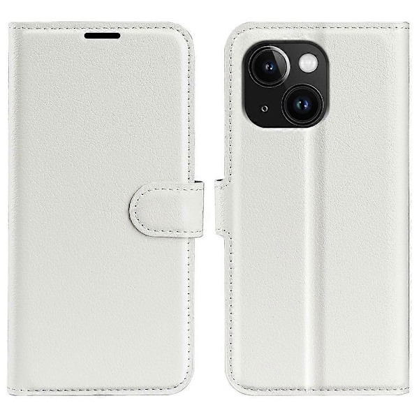 Puhelinlaukku jalustalla iPhone 15 Plus -puhelimelle, PU-nahkainen lompakkokotelo Multicolor Style B