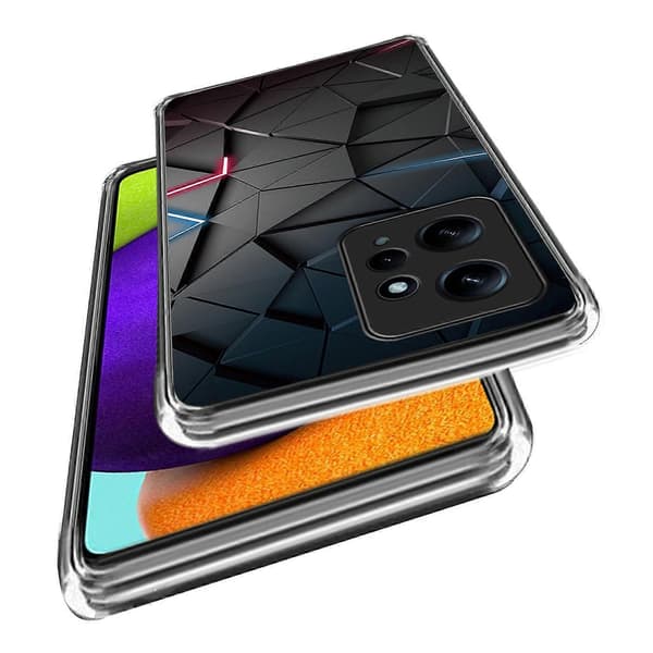 Blød TPU-etui med mønstertryk til Xiaomi Redmi Note 12 4G Multicolor Black Triangle