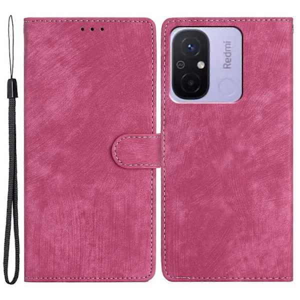 Plånbok PU Läder Telefonfodral för Xiaomi Redmi 12C 4G, Hudvänligt Ställ Telefonfodral Multicolor Style H