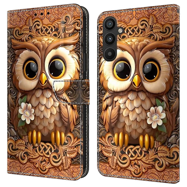 Skal för Samsung Galaxy A34 5G Mönstertryckt Skyddande Fodral TPU+PU Läder Flip Telefonfodral Multicolor Style I