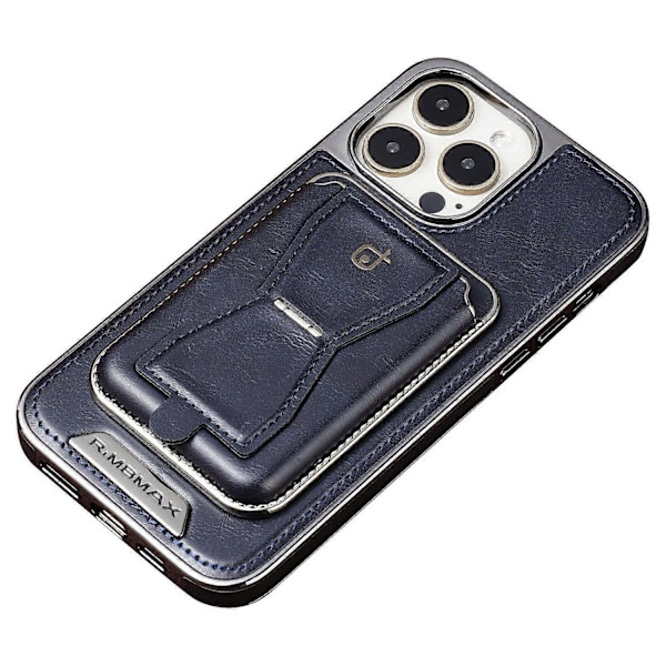 RMBMAX Fodral för iPhone 13 Pro Max 6,7 tum Magnetiskt PU-läder + TPU-telefonskal med Ställ Multicolor Navy Blue