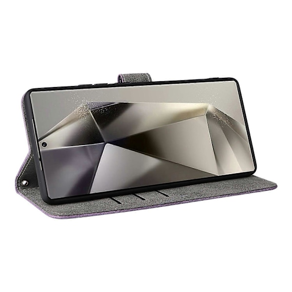 Til itel S25 Ultra Wallet Case RFID-blokering PU Læder Cover Stand View - Grøn Multicolor Purple