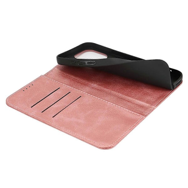 Til iPhone 16 Pro Cover PU Læder Kalvepræget Magnetisk Lukning Smartphone Cover Multicolor Style H