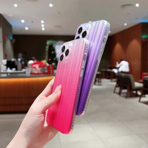 Til iPhone 14 Pro Laser IMD Design Mobiltelefon Cover Kuffertformet Akryl+TPU Telefon Cover Skal Multicolor Style C