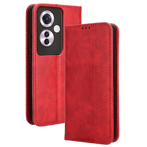 Plånboksfodral för Oppo Reno11 F 5G/F25 Pro 5G Retro PU Läder Telefonskal Magnetisk Stängning Multicolor Style B