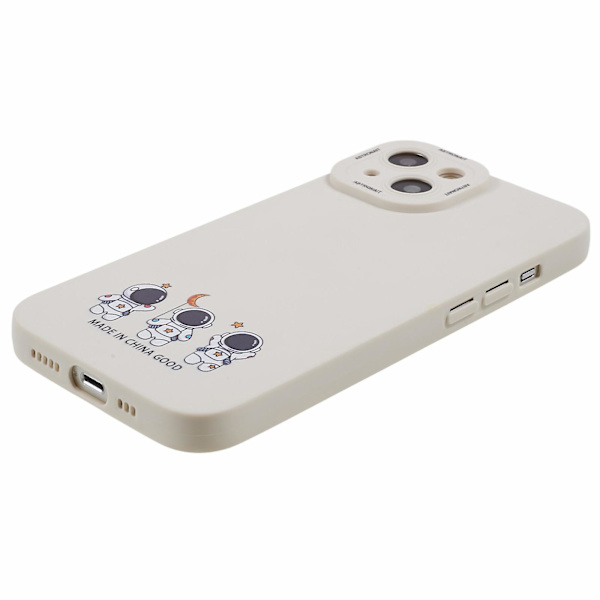 Roligt tecknat Astronaut phone case för Iphone 13, mjukt Tpu reptåligt cover Three Astronauts White