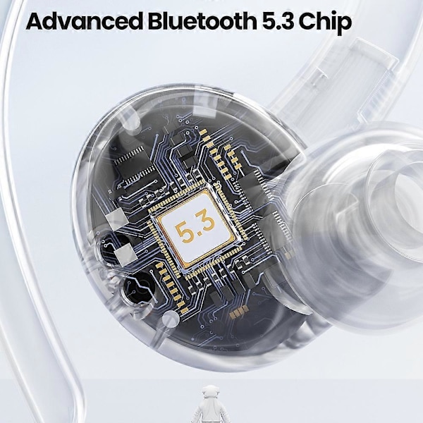 TOOCKI V90 Bluetooth-kompatibla Hörlurar Öronkrok Digital Display Trådlöst Headset