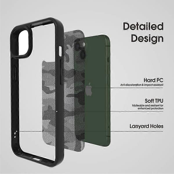 IBMRS Deksel til iPhone 13 TPU+PC Sklisikkert Telefon Bakdeksel Multicolor Camouflage