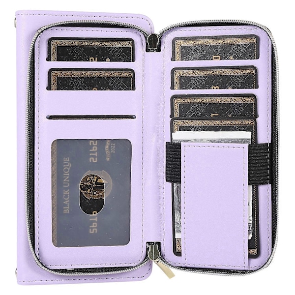 Skal för Samsung Galaxy S23 Ultra med Handrem Romber Dragkedja Läder Telefonskydd Multicolor Style E