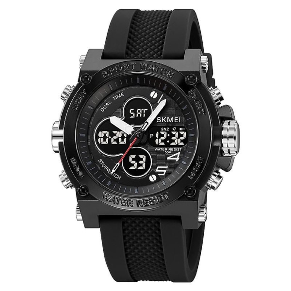 Skmei 2065 50m vattentät digital watch med dubbla skärmar Black
