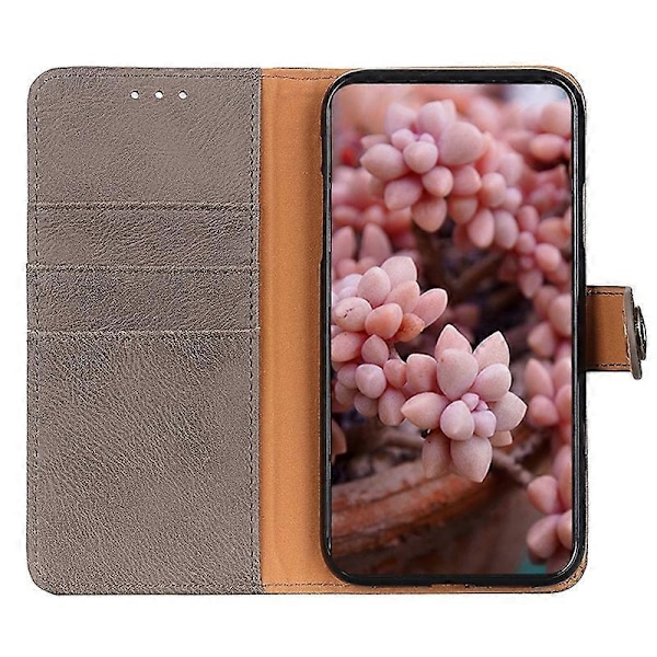 KHAZNEH Stöttåligt fodral i kohudtextur för Oppo A78 4G, PU-läder, ställ, plånboksfodral Multicolor Style A