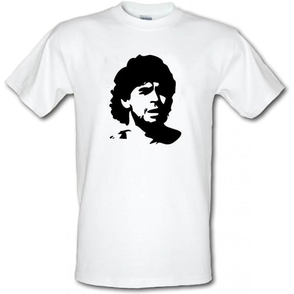 Diego Maradona Argentina Football Legend Che Guevara Style Gildan T-shirt i tung bomull White XL