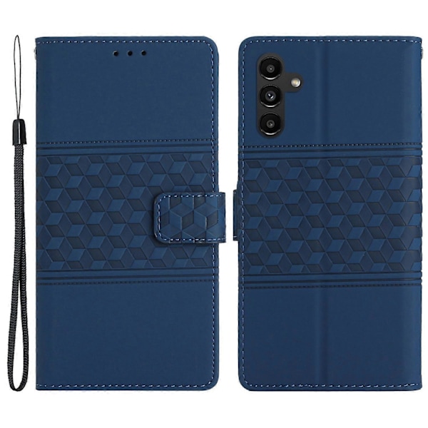 Til Samsung Galaxy A35 5G Telefon Cover Præget Rombe Tegnebog Stativ Læder Cover Multicolor Style E
