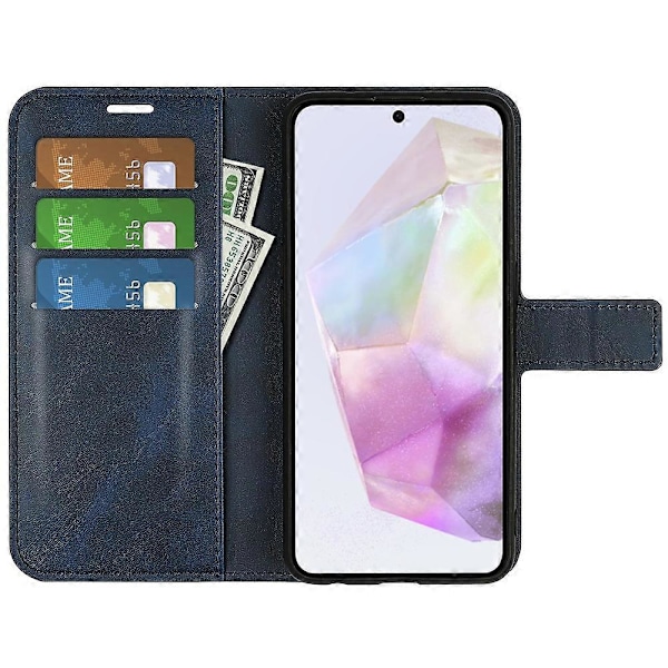 Ställfodral för Samsung Galaxy A36 5G, reptåligt mobilskal i kalvtexturerat läder Multicolor Style G