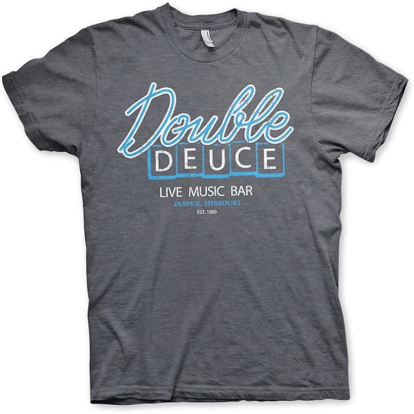 Double Deuce Live Bar T-shirt (mörk-ljung) -vuxen, 3xl Dark-heather XXL