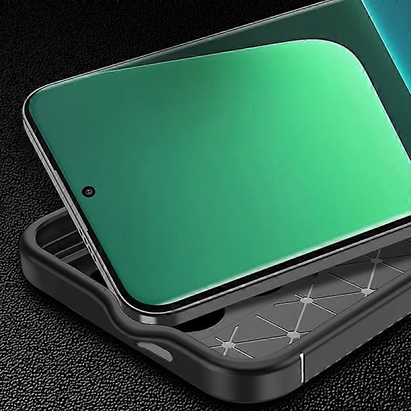 Til Xiaomi 14 Pro Cover Fleksibelt TPU Fiber Tekstur Stødsikkert Telefon Cover
