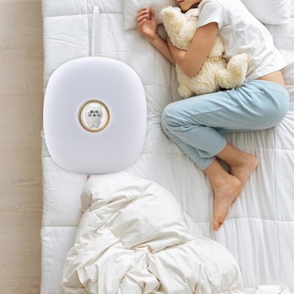 Vibrationsvækkeur LED Digitalure 10 Minutters Snooze Multifunktionel Bip Vækning Til Hørehæmmede Beskyttelse Under Pude Soveværelse White