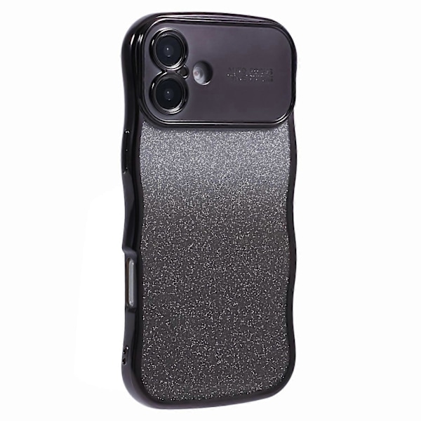 iPhone 16 -kotelo Gradient Glitter TPU -puhelinkuori sähköpinnoitetulla kiharakehyksellä Multicolor Style B