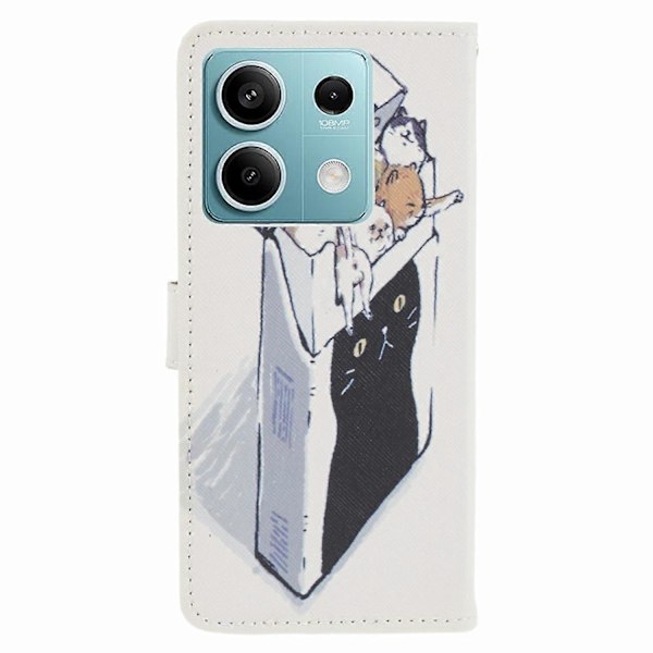 För Xiaomi Redmi Note 13 Pro 5G/Poco X6 5G Mobilskal 3D Mönster Läder Plånboksfodral Multicolor Cats