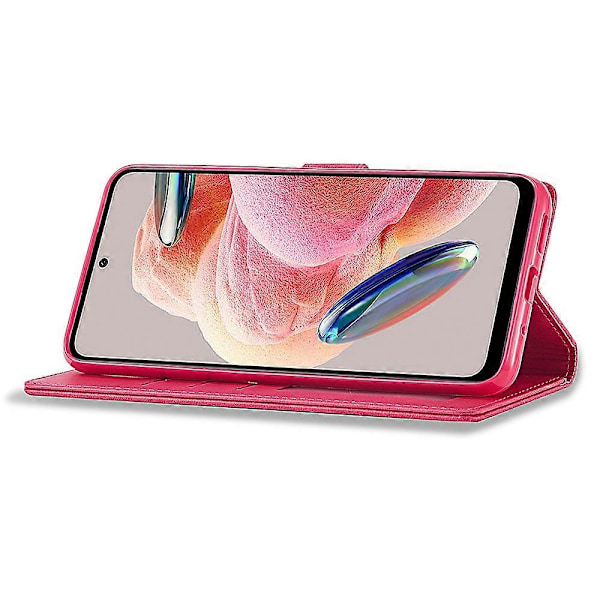 LC.IMEEKE Plånboksfodral för Xiaomi Redmi Note 12 4G Kalvtextur PU Läder Ställ Mobilskal Multicolor Style E