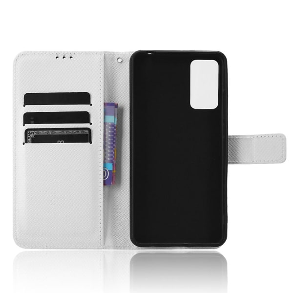 För Tcl Ion X Diamond Texture Läder Phone Case anti-scratch Cover White