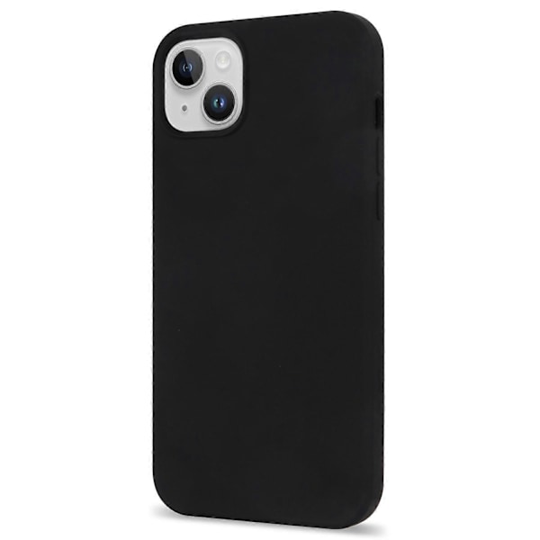 För iPhone 14 Plus Silkeslen Mjuk Touch Flytande Silikon Skal Fiberfoder Fallskydd Mobilskal Multicolor Style A