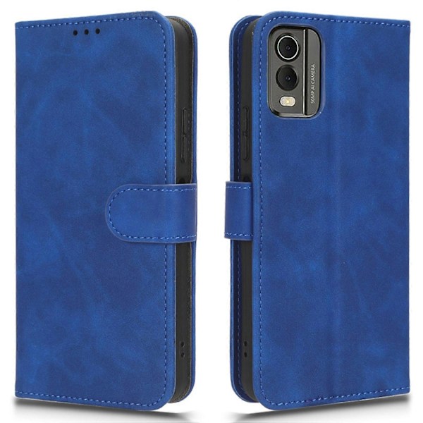 För Nokia C32 Plånboksfodral Skinn-Touch Skyddande PU Läder Telefonskal med Ställ Multicolor Style B