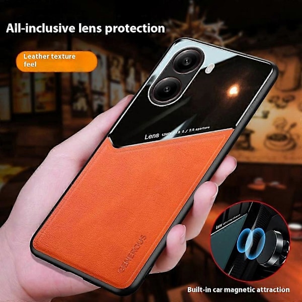 Xiaomi Redmi Turbo 4 5G -kotelo, nahkapäällysteinen PC+TPU-puhelimen takakuori Multicolor Red