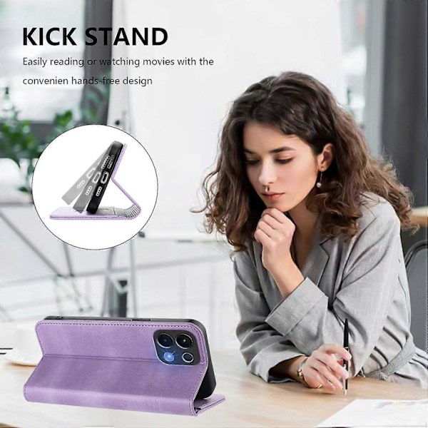Plånboksfodral för Oppo K13 5G Retro Textur RFID-blockerande Läder Telefonskal Multicolor Light Purple