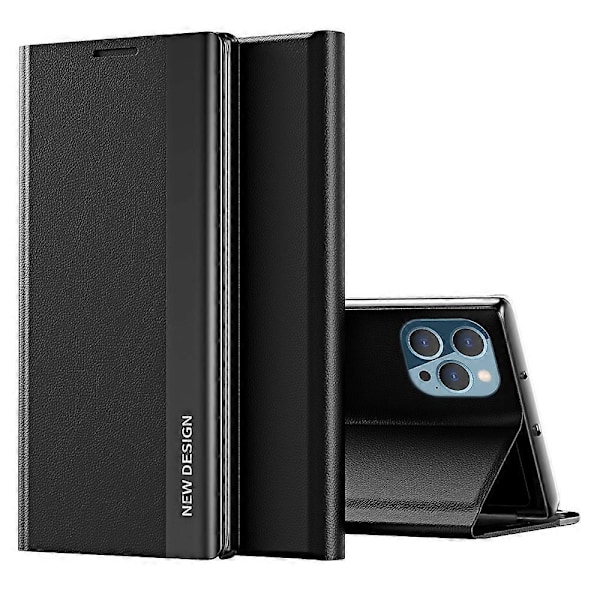 Til iPhone 16 Pro Cover Anti-Drop Læder Telefon Cover med Stativ Multicolor Style B