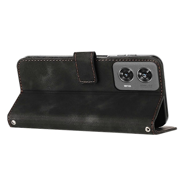 Til Motorola Edge 50 Fusion 5G Telefon Cover Trekant Præget Støtte Læder Flip Cover Multicolor Style F