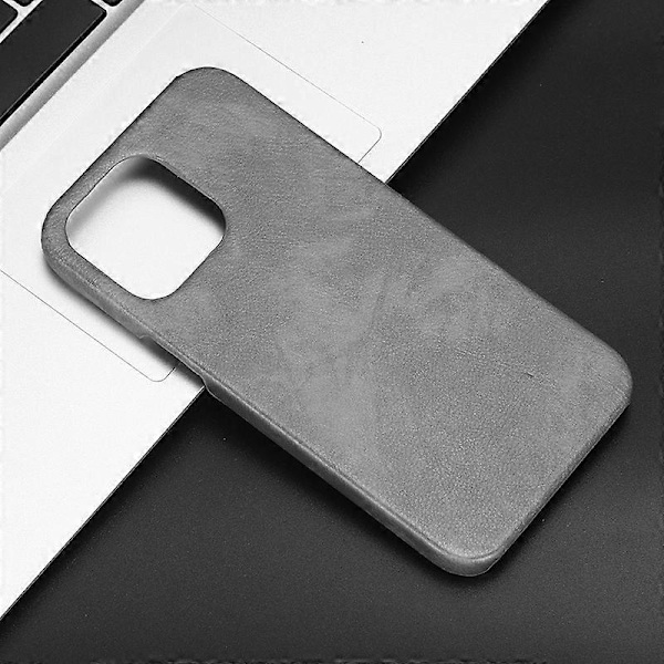 För iPhone 15 Pro Mobilskal PU Läderbelagd TPU Litchi Textur Skydd Multicolor Style C