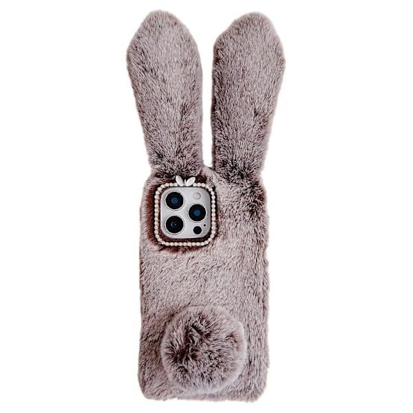 Kaninöron Lurvig Mjuk Varm TPU Telefon Skal för iPhone 16 Pro Max Multicolor Style C