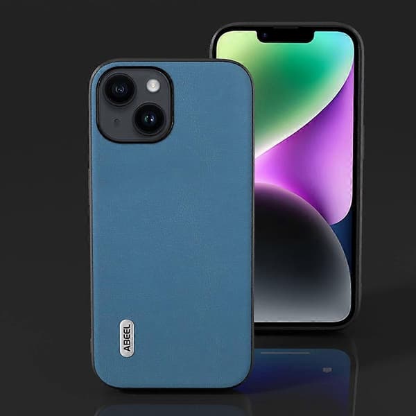 Reptåligt telefonfodral för iPhone 14 Plus, texturerat PU-läder + TPU-telefonskal Multicolor Style E