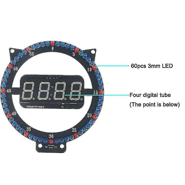 Kitten Clock Kreativt DIY Sæt Natlys Ur (grønt Digitalt Rør)
