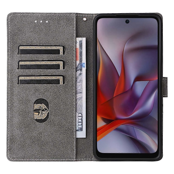 Til Motorola Moto G 5G (2025)/Moto G (2025) 5G Wallet Case RFID-blokering PU Læder Cover Stand View Multicolor Purple