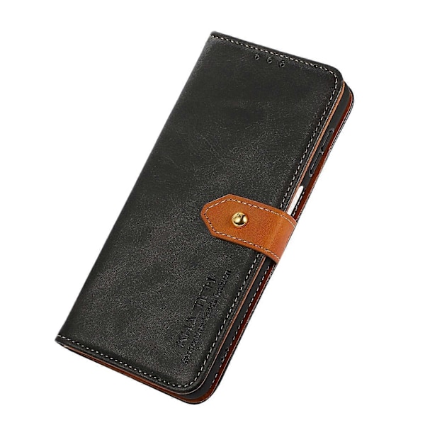 KHAZNEH Etui til Samsung Galaxy A15 4G, PU-læder med kohudtekstur og stativ Multicolor Style A