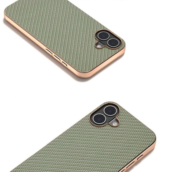 iPhone 16 -kotelo, galvanointi puhelinkuori, hiilikuitukuvio PU+TPU-suojakotelo Multicolor Style A