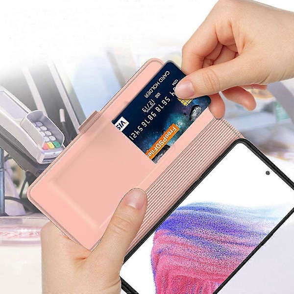 Skal för Samsung Galaxy A16 5G/A16 4G Stötsäkert TPU Innerskal Läder Telefonskydd Multicolor Style D