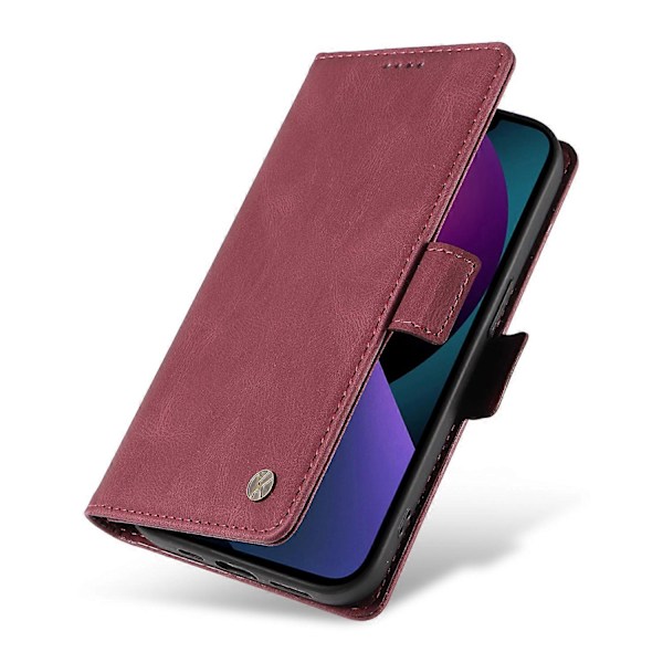 YIKATU YK-005 Pung Etui til iPhone 14 Stativ PU Læder Hud-berørings Magnetisk Beskyttende Telefon Cover Multicolor Style F