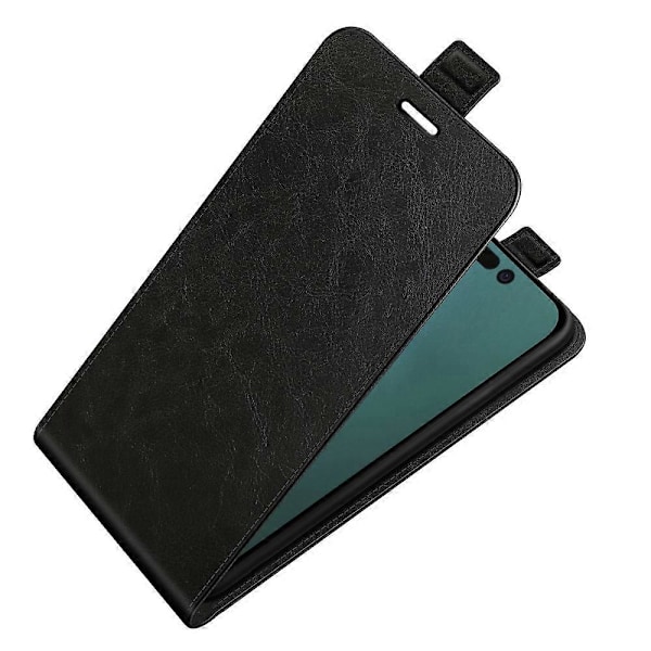 Til iPhone 14 6,1 tommer Vertikal Flip Stødsikkert Cover PU Læder Mobiltelefonetui med Kortholder Multicolor Style A