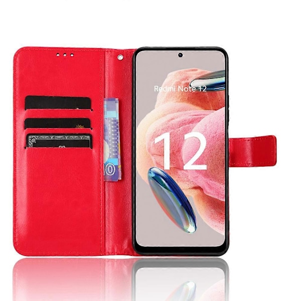 Til Xiaomi Redmi Note 12 4G Wallet Stand PU Læder Etui Mobiltelefon Cover Multicolor Style D