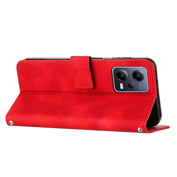 Telefoncover til Xiaomi Redmi Note 12 Pro+ 5G, PU Læder Trekant Præget Wallet Stand Cover Multicolor Style B
