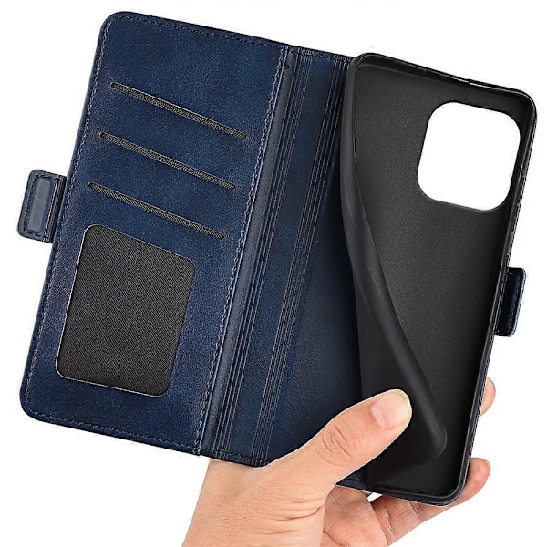 For iPhone 16 Etui Folio Flip Læder Wallet Stand Telefon Cover Multicolor Style A