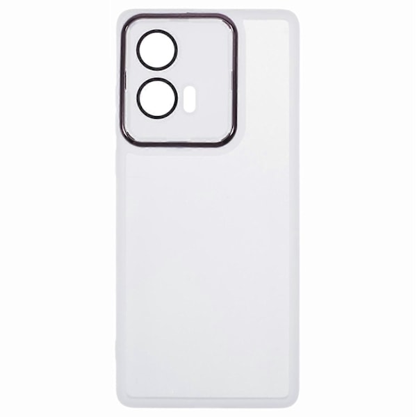 DKSM Serie Til Motorola Edge 50 Fusion 5G Cover Elektropletteret Kameraramme TPU Telefon Cover Multicolor Transparent White