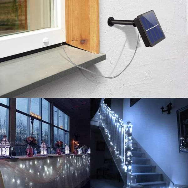 2st Utomhus Solar Fairy Lights, Koppartråd String Lights Cold white